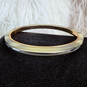 Beautiful goldtone swirl J.Crew costume stacking bangle bracelet